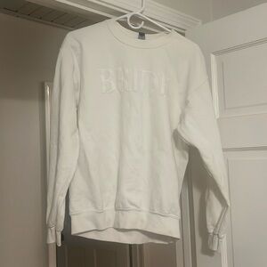WHITE “BRIDE” SWEATSHIRT